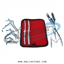 Hegar uterine dilator set 2pieces 9-10, 13-14, mathieu speculum, grave 3pcs